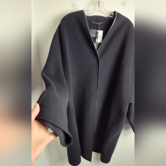 NWT Marina Rinaldi Black Wool Coat high quality designer 22 plus size oversized - Picture 15 of 15